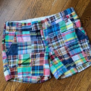 J Crew Madras City Fit Shorts. Size 4.